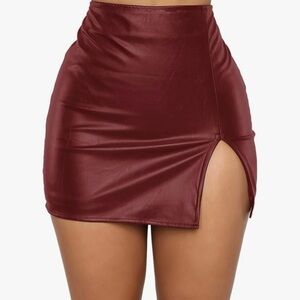 Faux Leather Mini Skirt